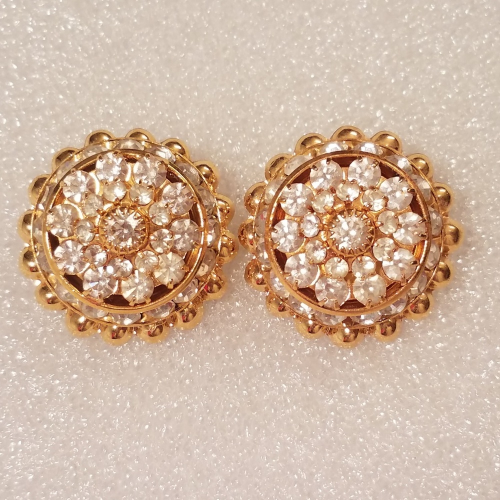 Tidings of Love Gold /Swarovski Crystal Earrings